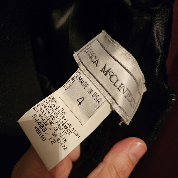 Jessica McClintock Vintage Purple Silk and Velvet Gown‎ size 4 - Picture 6 of 7